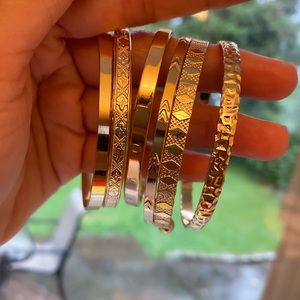 🎀New set of 6 bangle bracelets stainless steel